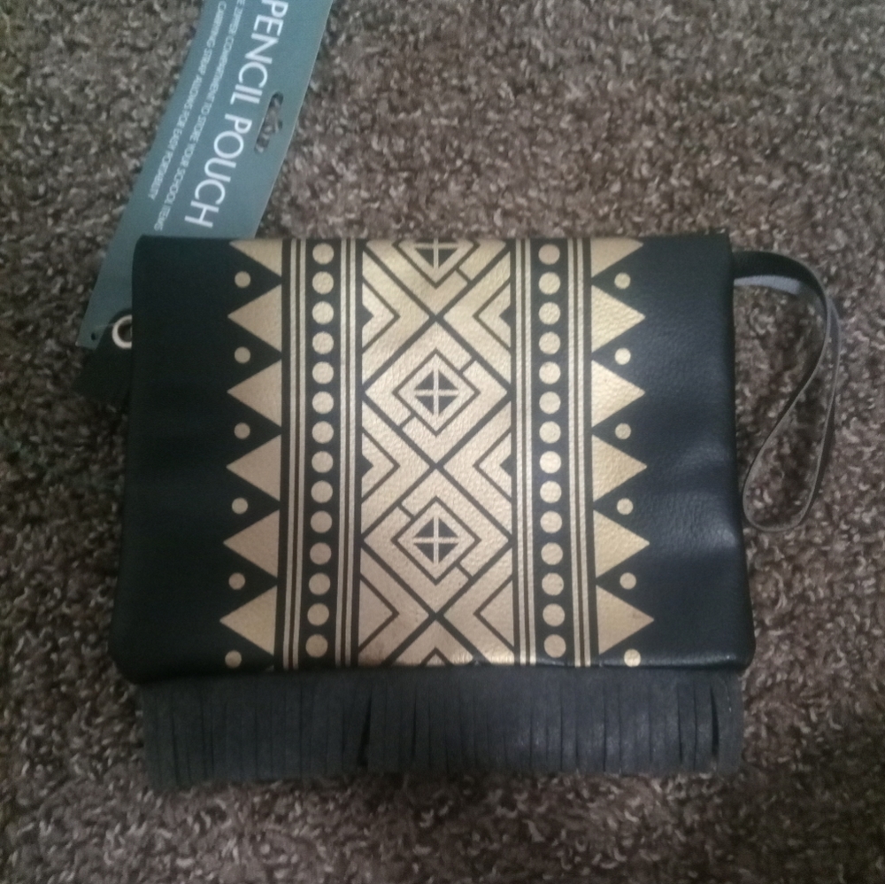 Mead Aztec & frindge pencil pouch